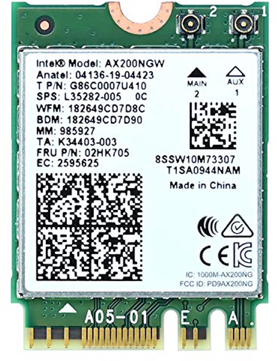 Dual Band WiFi 6 Netwerkkaart 2,4 Gbps Voor Laptop en Desktop | Bluetooth 5.0 Draadloze Adapter