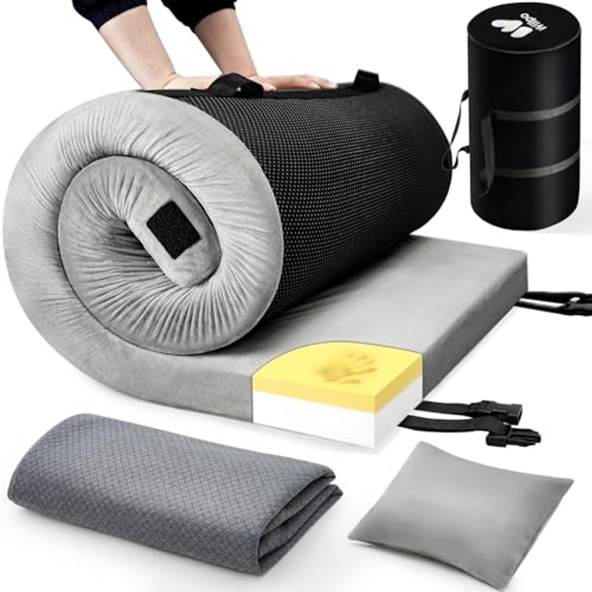 Campingmatras 183 x 61 x 6 cm - Outdoor isomat voor reizen en kamperen met waterdichte hoes