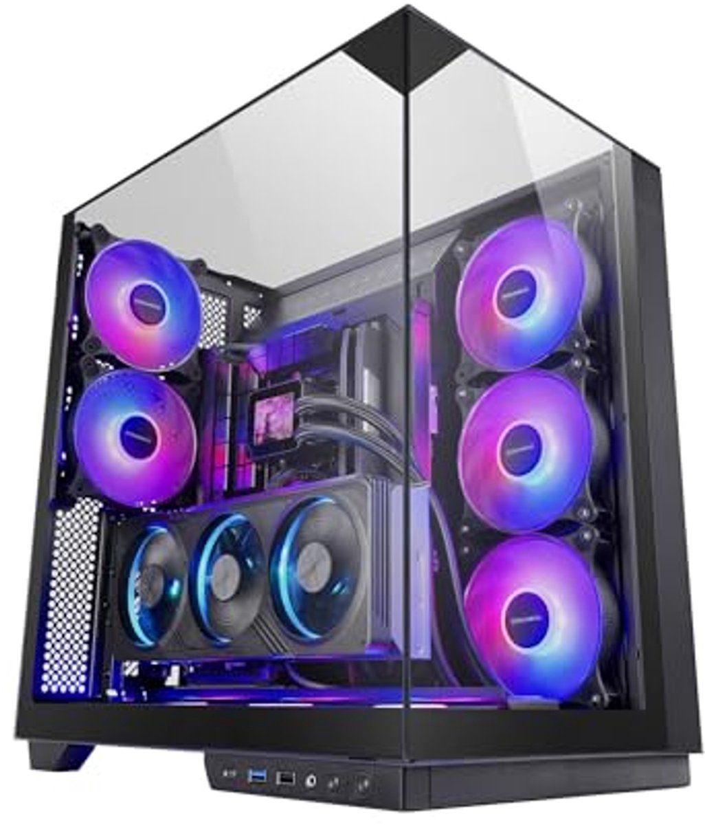 Gaming Behuizing ATX met Driedubbel Gehard Glas en ARGB Ventilatoren