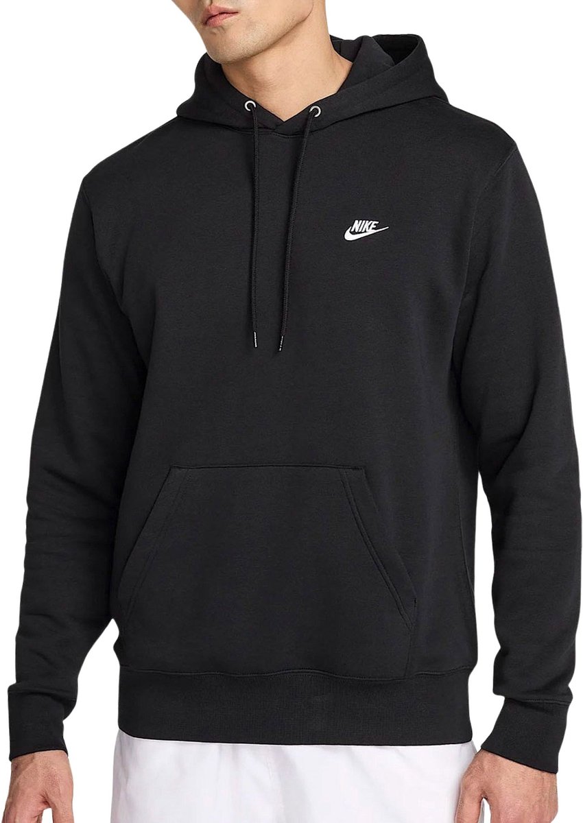 Nike Club Hoodie Heren Zwart