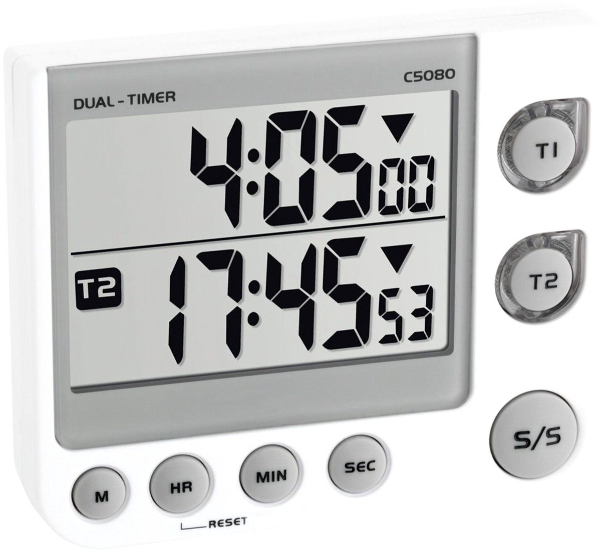 TFA - 38.2025 - Digitale Dubbele Timer - 3 Volume Niveaus - Tot 99 h, 59 min, 59 s - Bewaarfunctie