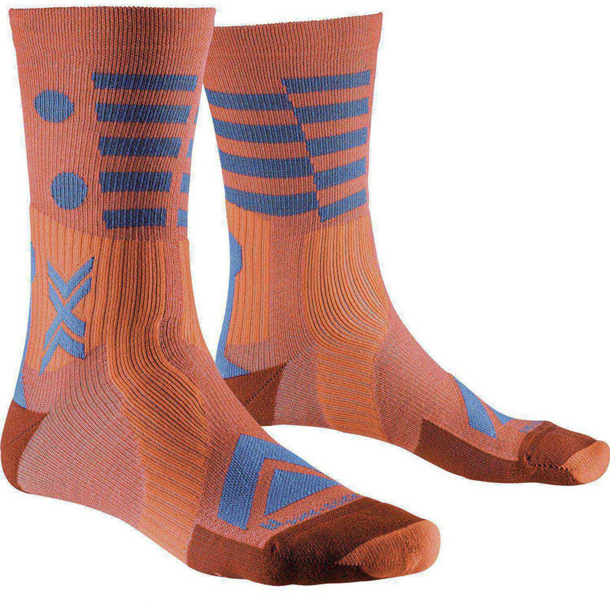 X-socks Gravel Perform Merino Crew Sokken Man Vrouw Blauw