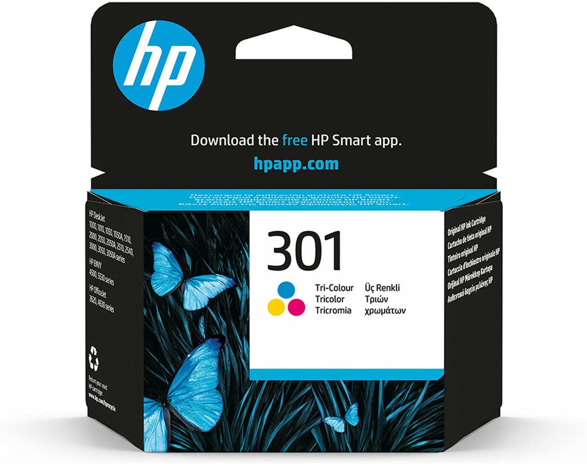 HP 301 - Inktcartridge / Normale Capaciteit / Kleur