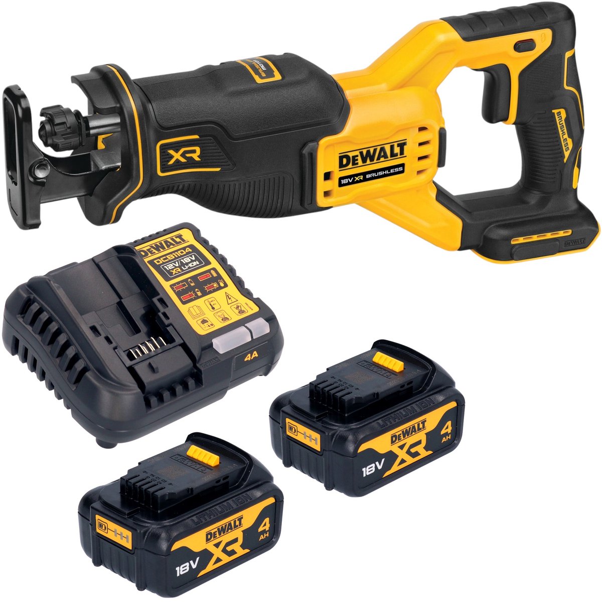 DeWalt DCS 382 M2 accu reciprozaag sabelszaag 18 V borstelloos + 2x accu 4,0 Ah + oplader