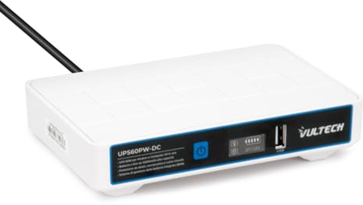 Mini-UPS 12000 mAh 60 Watt - Ononderbroken Stroomvoorziening voor Routers, Modems, en IP-camera's