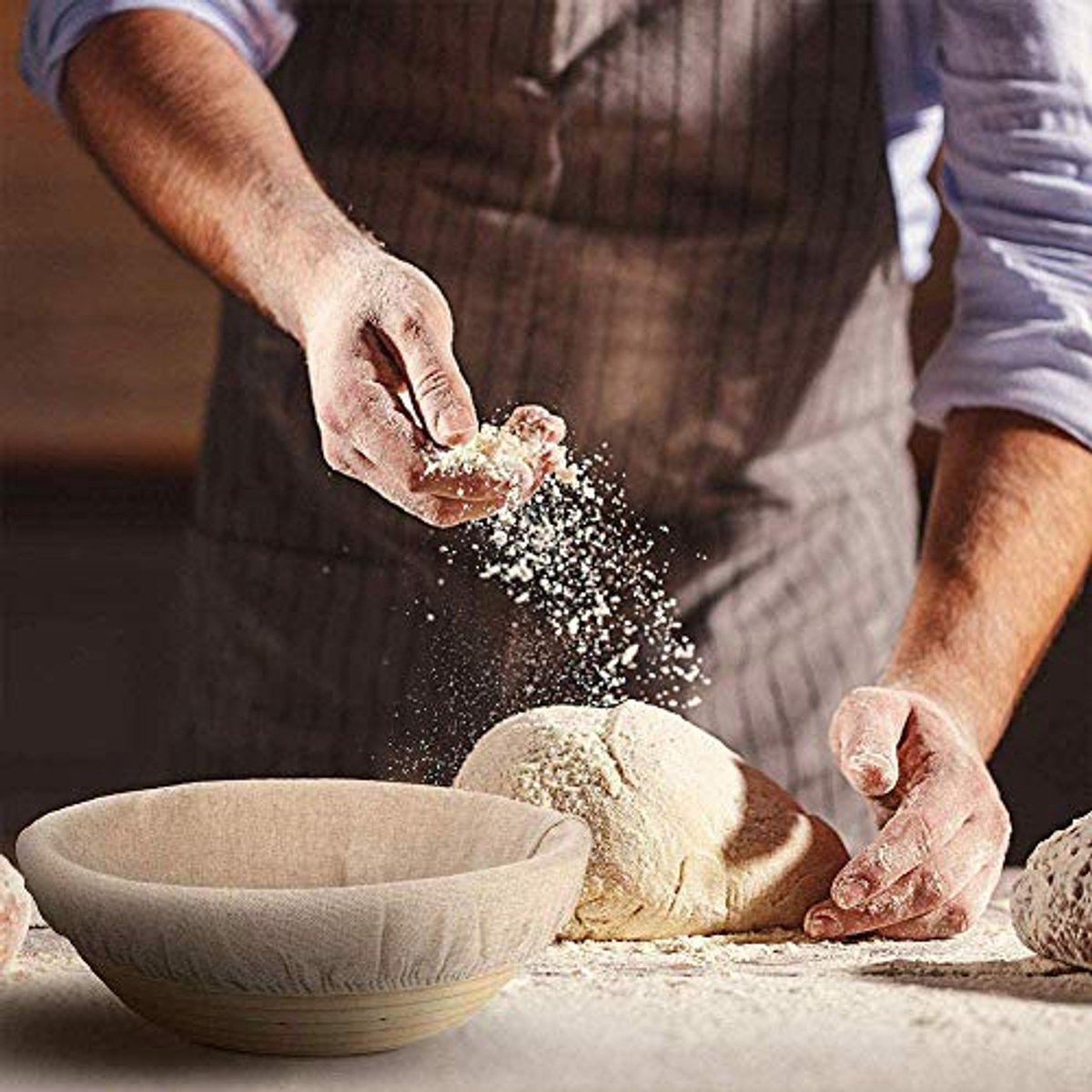 Ronde Brood Proofing Mand Doek Liner - 6 Stuks