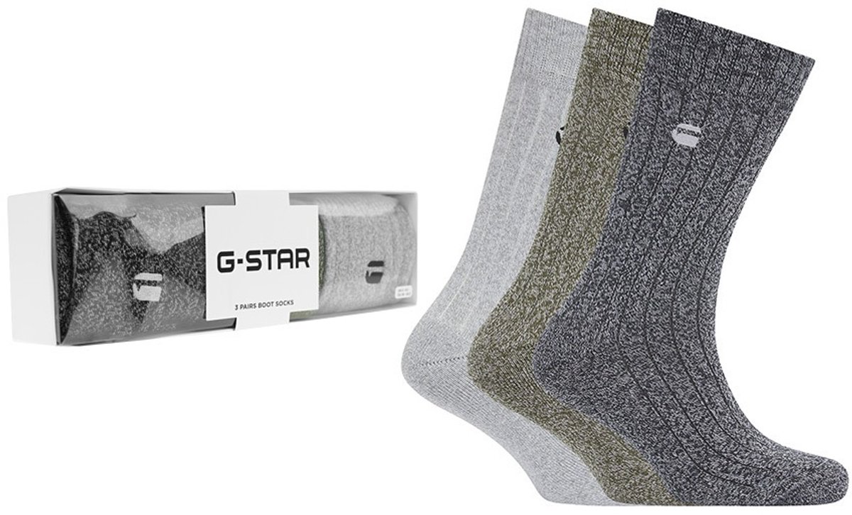 G-Star heren giftbox 3P boot sokken & Multicolor