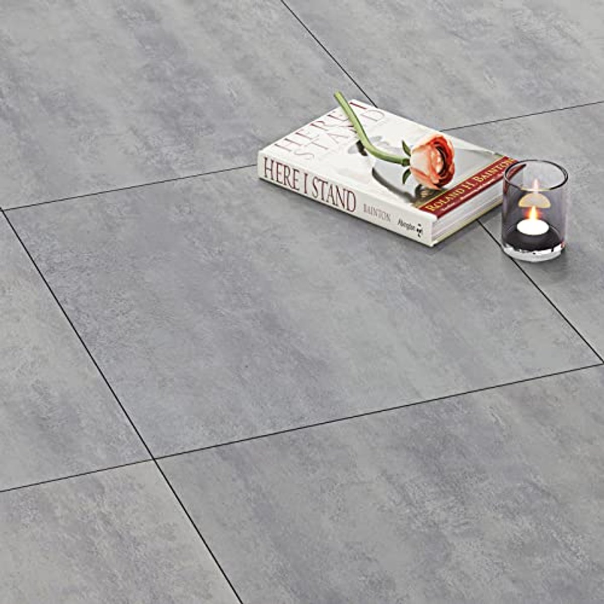 Betongrijze Peel & Stick Vinyl Vloertegels 12x12 - Waterdichte en Verwijderbare Vloertegel