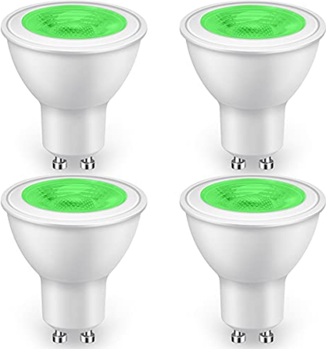 Groene GU10 LED-lampen 5W - 500LM Niet-dimbaar - 4 Stuks voor Sfeerverlichting