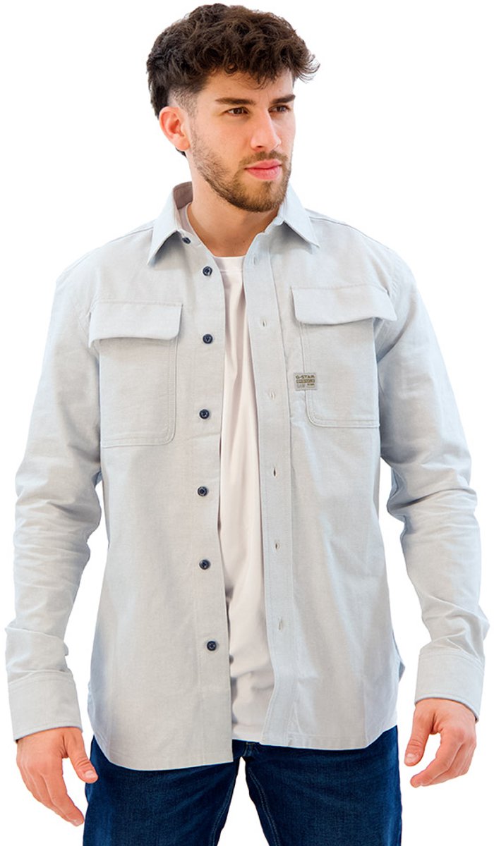 G-Star CPO Regular Shirt ls Heren Shirts Blauw