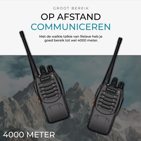 Walkie Talkies para Adultos Radio de Gran Alcance - PMR, VOX Manos Libres 5 km con Linterna LED Retroiluminación
