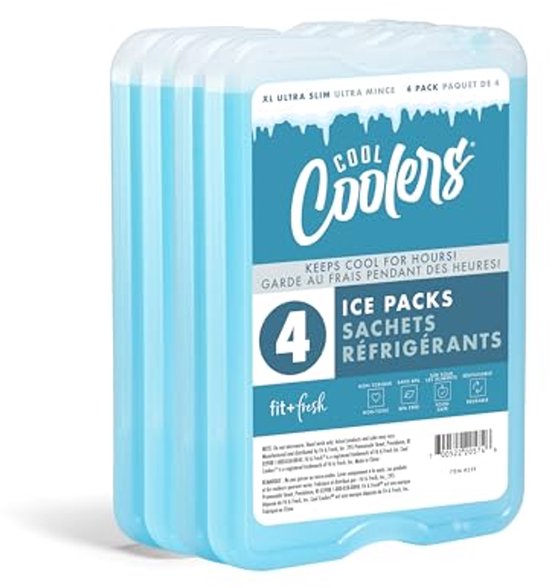 IJspakketten à 400 g | Koelelementen 25 x 14 x 1,4 cm in 3 kleuren voor