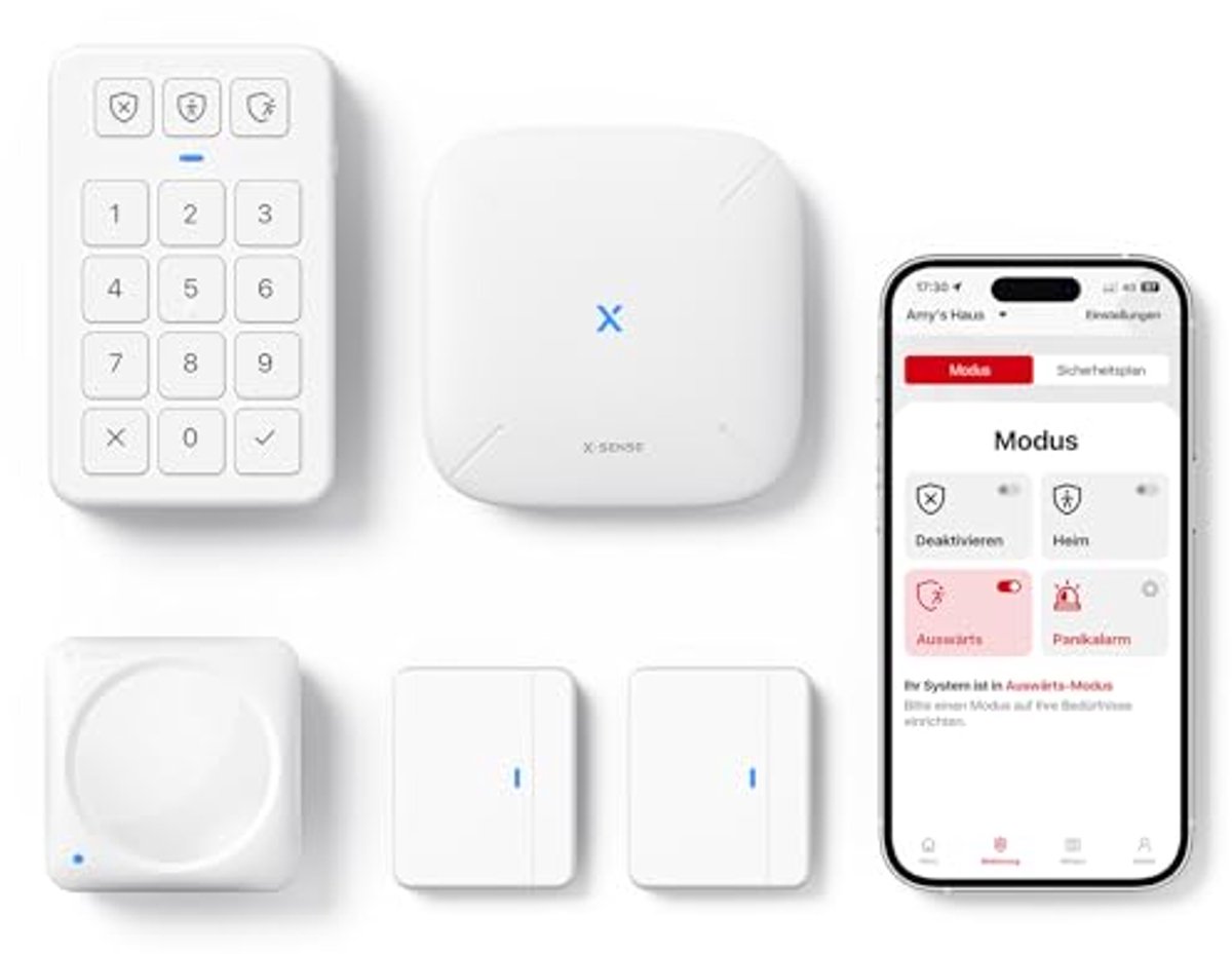 WLAN Deuralarm en Raamalarm Met App - Smart Alarmset Voor Huis en Woning Met Bewegingsmelder, Deursensor, Raamsensor, Home Keypad En Paniekknop