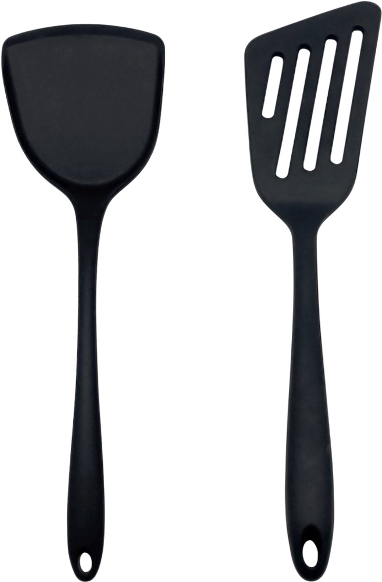 Purepeak Bakspatel & Wokspatel Set 2 Stuks - Bakspaan - Siliconen