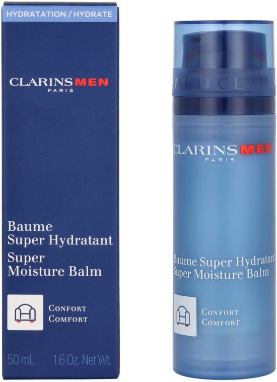 Clarins Men Super Moisture Balm crème hydratante pour le visage Hommes 50 ml Baume