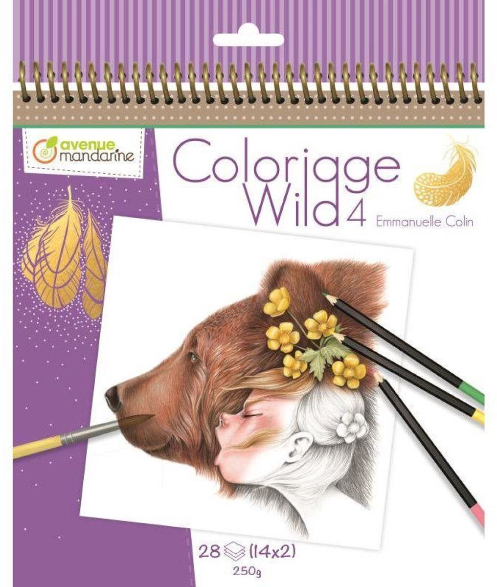 Avenue Mandarine Coloriage wild 4 - emmanuelle colin - kleurboek voor volwassenen