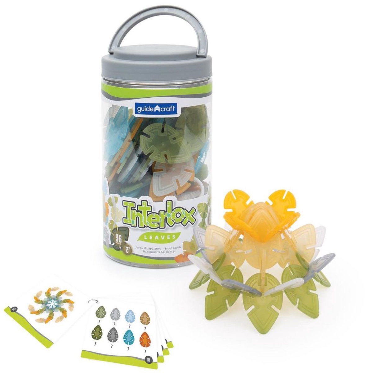 Guidecraft bouwset Interlox Leaves - 96 stuks - educatief speelgoed.
