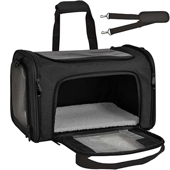 Hondenbench - Bench - Opvouwbaar - Transportbox - Zwart - M - 76 X 46 X 52 Cm