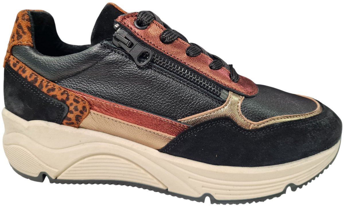 Bridge 25257694 Black Bronze Dames Sneakers - Zwart - 38