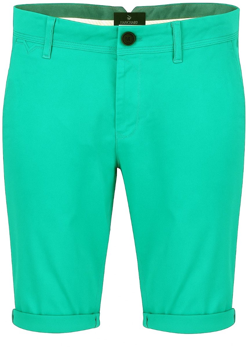 Vanguard - Heren Shorts Slim Fit V65 Stretch Short - Groen - Maat 33