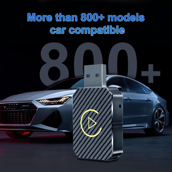 INF Draadloze CarPlay Adapter - Gunmetal: Bekabelde naar Draadloze