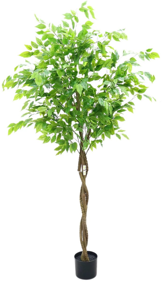 Kunstmatige Ficusboom 160 cm – Grote Kunstplant met Pot – Ficus - Realistische Plant voor Woonkamer, Hal, Veranda of Kantoor Decoratie