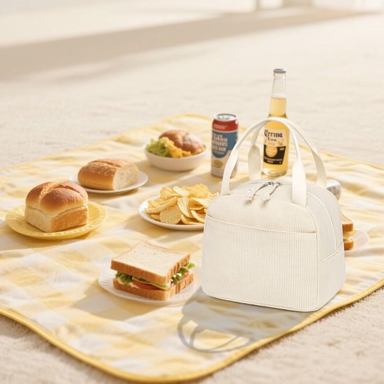 Lunchtas - Picknicktas - Lunchtas Kinderen - Koeltas Kinderen - Opbergtas voor buiten - Koeltas - Herbruikbare lunchtas - Eenvoudig - Stijlvol - Duurzaam - Geschikt voor diverse gelegenheden - werk - reizen - strand - picknick - feest - kantoor en bu van Merkloos — afbeelding 3