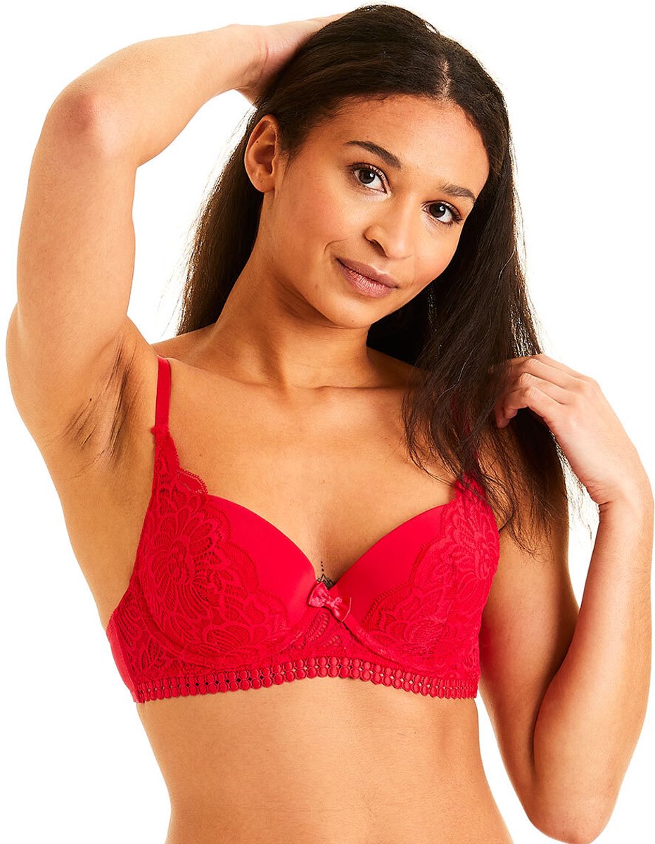 Pomm'Poire Dames opgevulde bh Pomm'Poire Sabre rood
