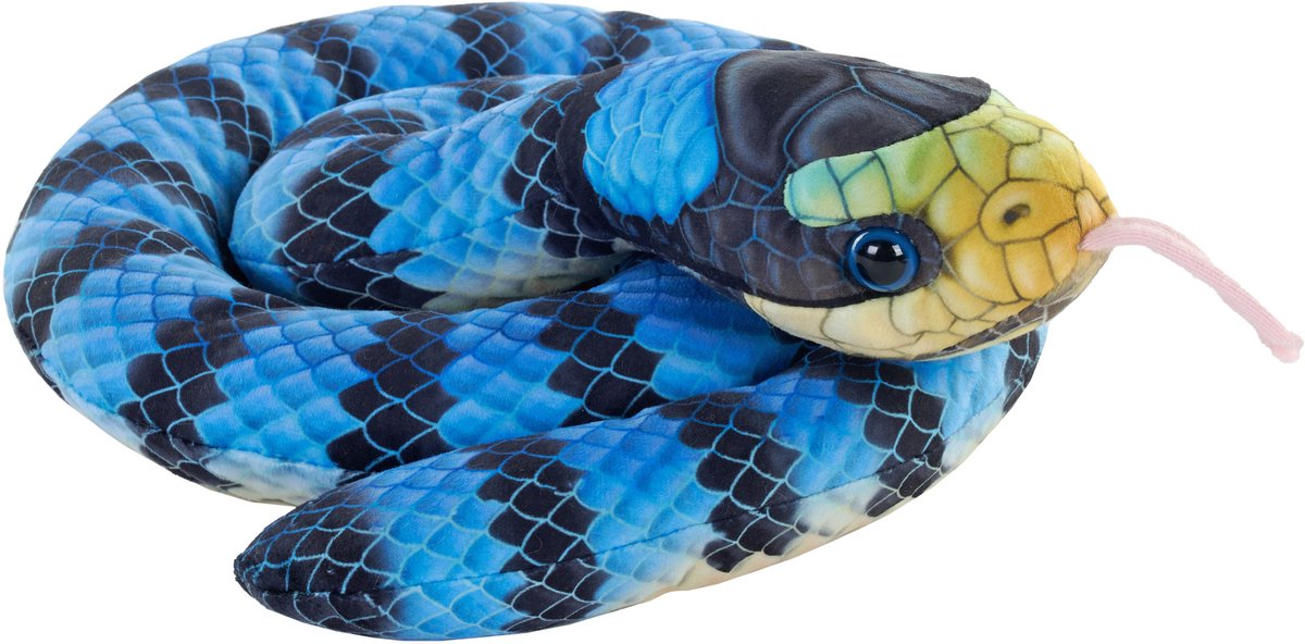 Wild Republic zeeslang - pluche - blauw - 91 cm - reptiel - slangen