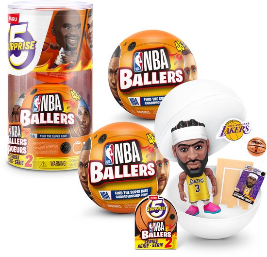 Verpakking met 2 capsules met 5 Surprise NBA Ballers Serie 2 van ZURU