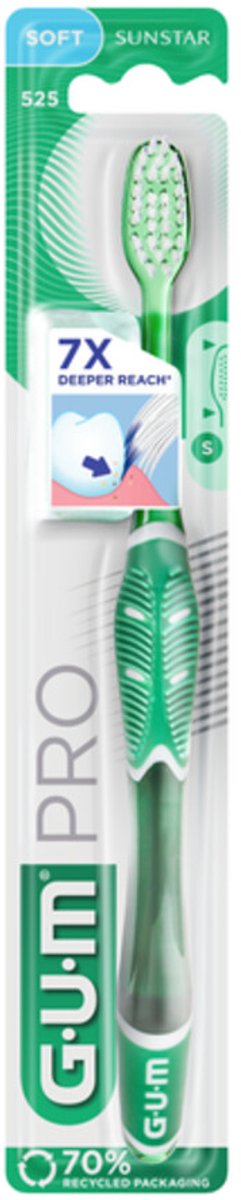 GUM Tandenborstel Compact Pro Soft - 6 x - Voordeelverpakking