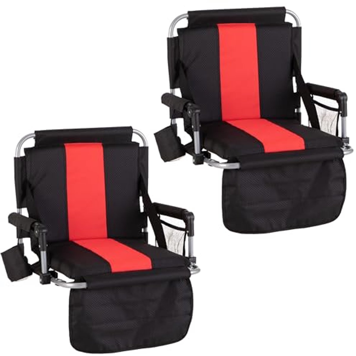 Opvouwbare Stadionstoelen met Rugsteun en Kussen - 2 Stuks - Draagbare Stoelen voor Sport en Evenementen