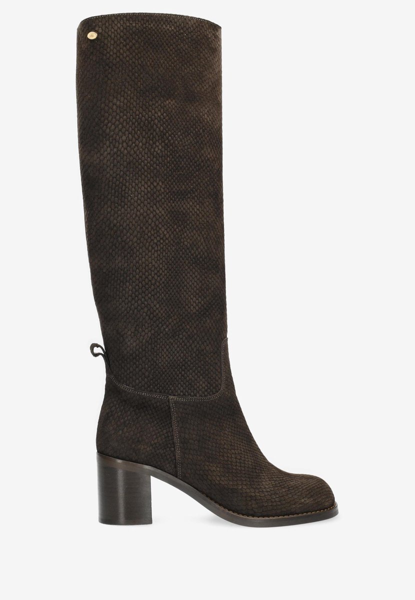 Fred De La Bretoniere Heeled High Boot Finy Hey Donker Brown - Maat 38 - Dames Laarzen