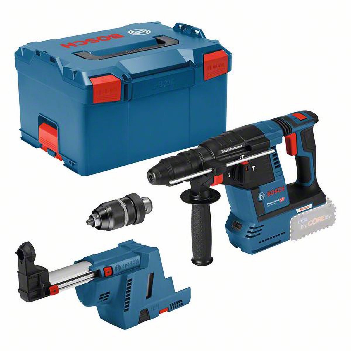 Bosch Professional GBH 18V-26 F Accu combihamer SDS-plus 2,6J + snelwisselboorkop + stofafzuiging 18V Basic Body in L-Boxx - 061191000K thumbnail 2