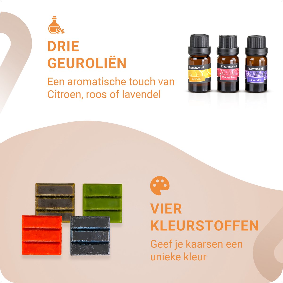 JT Products Kaarsen Maken Set - Inclusief 480 Gram Soja Wax - Inclusief Wax Smeltapparaat - E-Book - Kaarsen Maken Voor Volwassenen - Kaarsen Maken Starterspakket - Geurkaars - Candle Making Kit - DIY - Moederdag Cadeau - Cadeautje Voor Mama — afbeelding 7