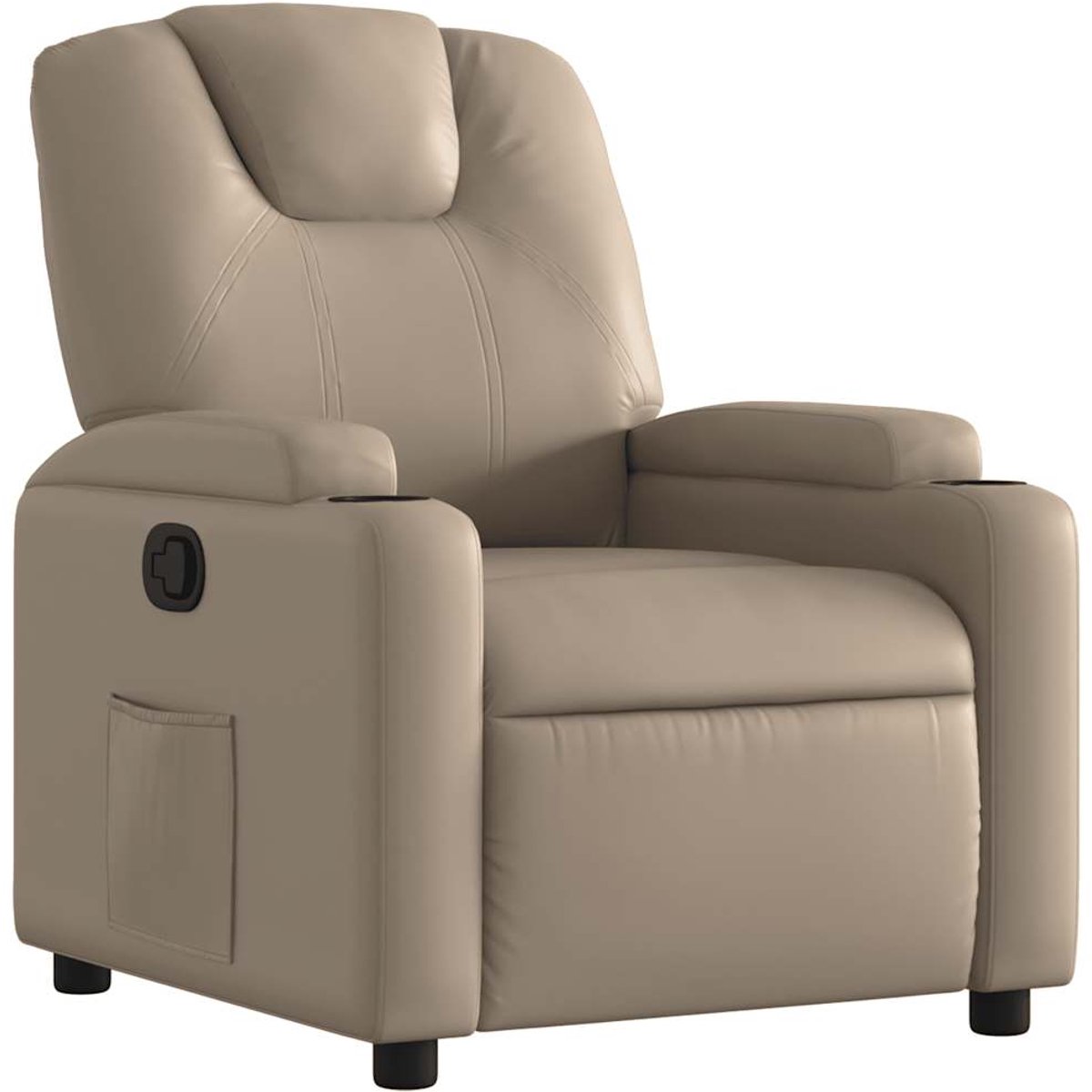 vidaXL Fauteuil - verstelbaar - kunstleer - cappuccinokleurig