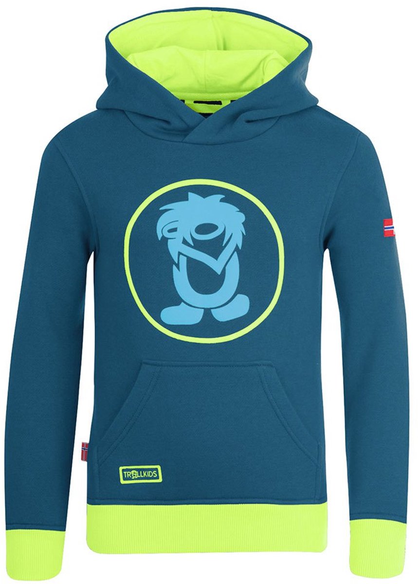 Trollkids Troll Hoodie Blauw 128 cm Jongens,Meisjes