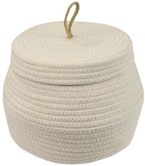Exogio Ronde mand met deksel, opbergmand met deksel, fruitsnackmand voor tafelrek Exogio Ronde mand met deksel, opbergmand met deksel, fruitsnackmand voor tafelrek