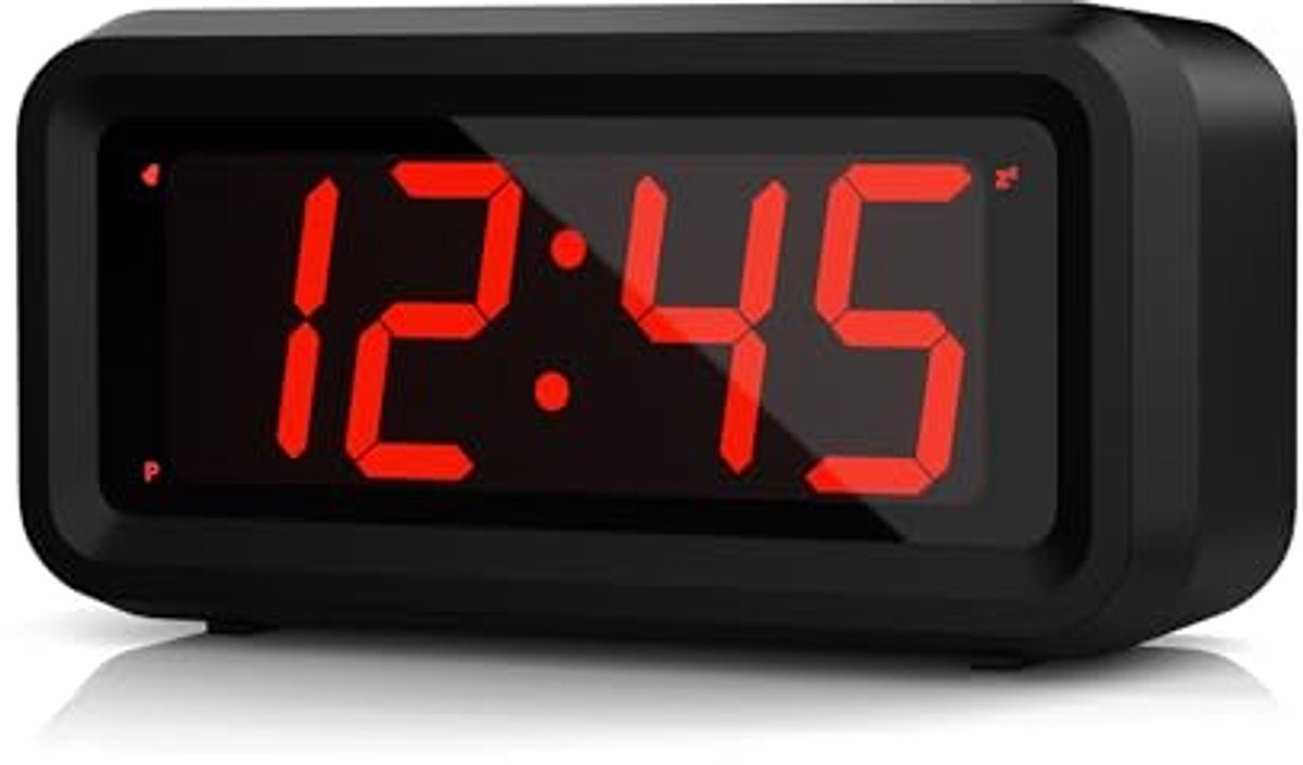 Digitale wekker met groot LED-display en batterijvoeding - Draadloos en compact