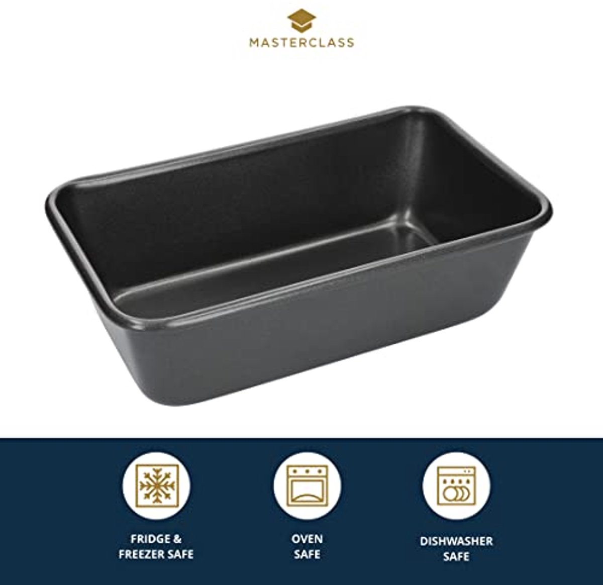 Antiaanbak Bakvorm voor Brood en Broodjes – 23 x 13 cm, 900 g, Vaatwasmachinebestendig