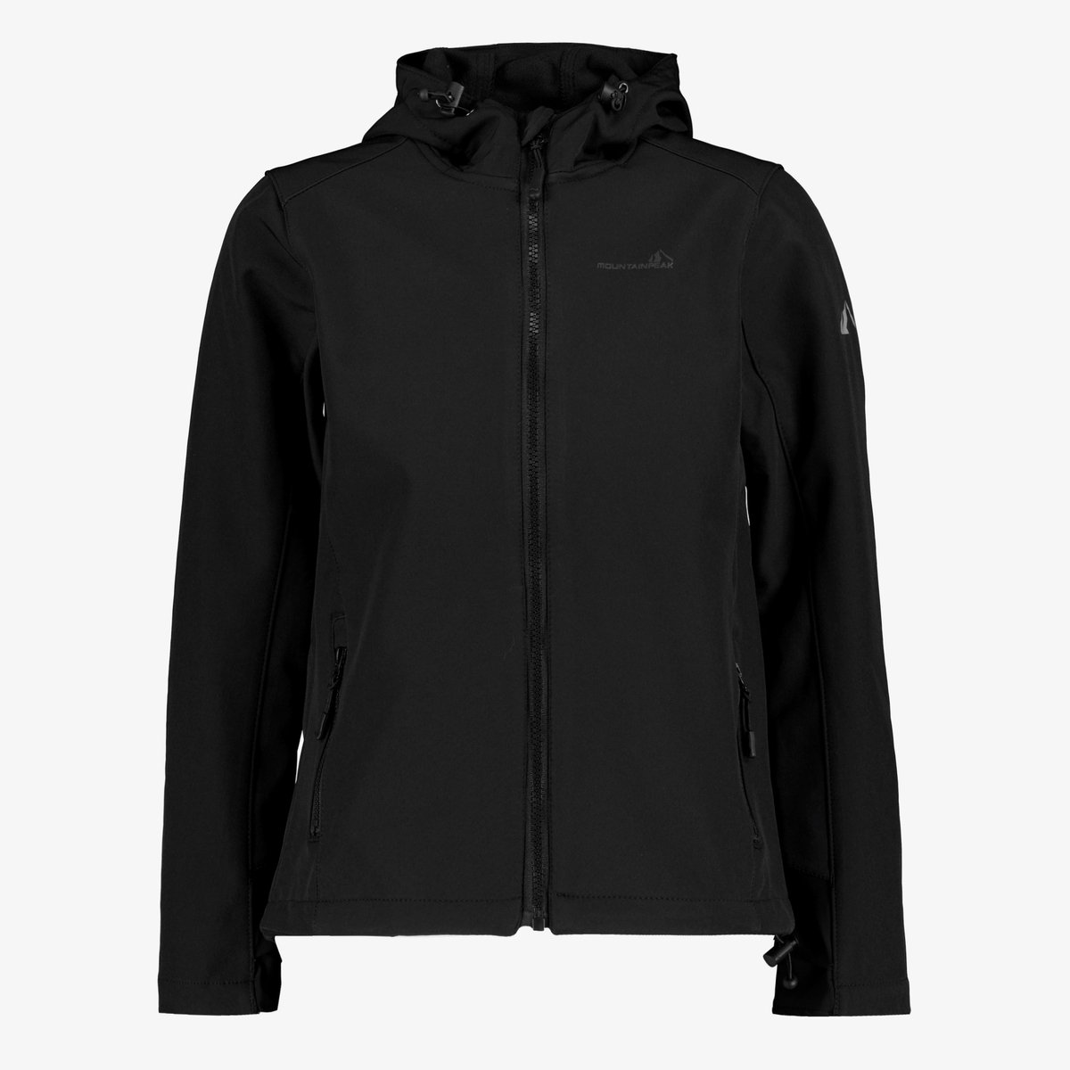 Mountain Peak kinder softshell jas zwart - Maat 128