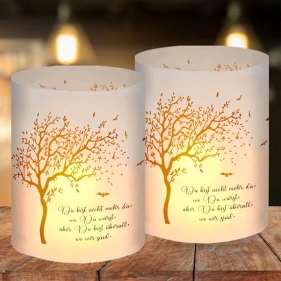 Guirlandes lumineuses funéraires personnalisables avec inscription en souvenir, 12 pièces