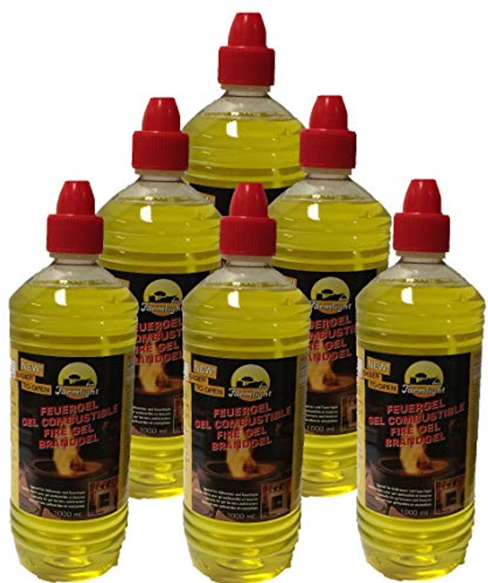 Brandgel voor Gel- en Ethanolhaarden - 6 x 1 Liter