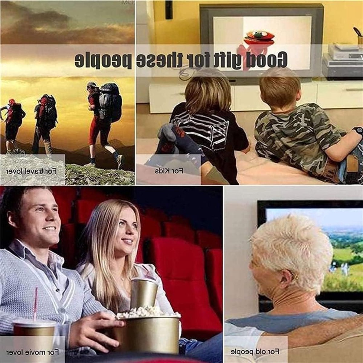 Schermvergroter Laptop - Telefoon Vergrootglas - Film Kijken - Hout Frame Beugel - 22 inch - Houtkleur