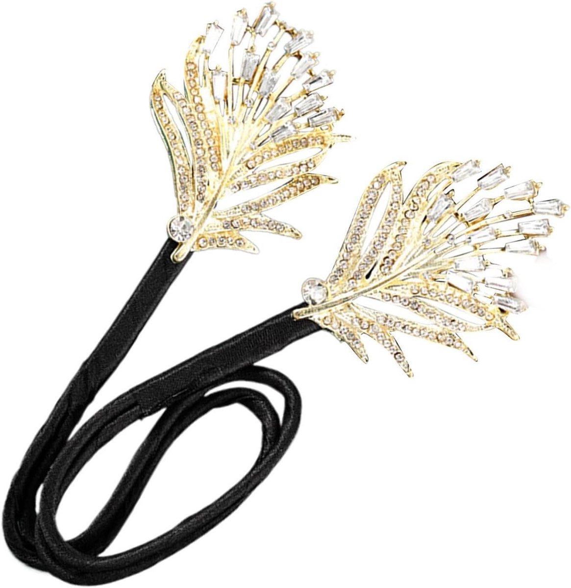 Haar Bun Maker - Haar Accessoire - Kapsel Maken - Strass Bloemen - 15 cm - Goud