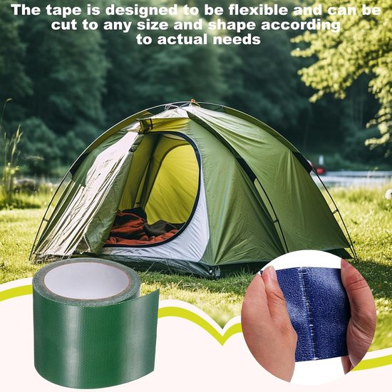 Tent Reparatie Tape - Zelfklevende Nylon - Buiten Reparatie - Waterdicht & Weerbestendig - 500 cm Lengte - Transparant — afbeelding 4