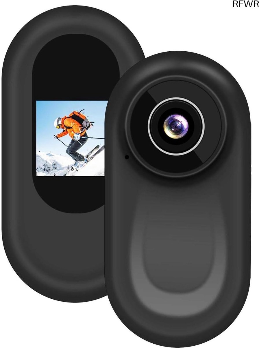 Mini Actiecamera - Helmcamera Sportcamera - Opnemen Tijdens Rit - Automatisch Nachtzicht - 120 Graden Kijkhoek - Zwart