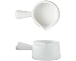 Melkopschuimkan 2 stuks - Koffie kannetje - Latte Art Creëren - Precisie schenktuit - 80 ml - Wit