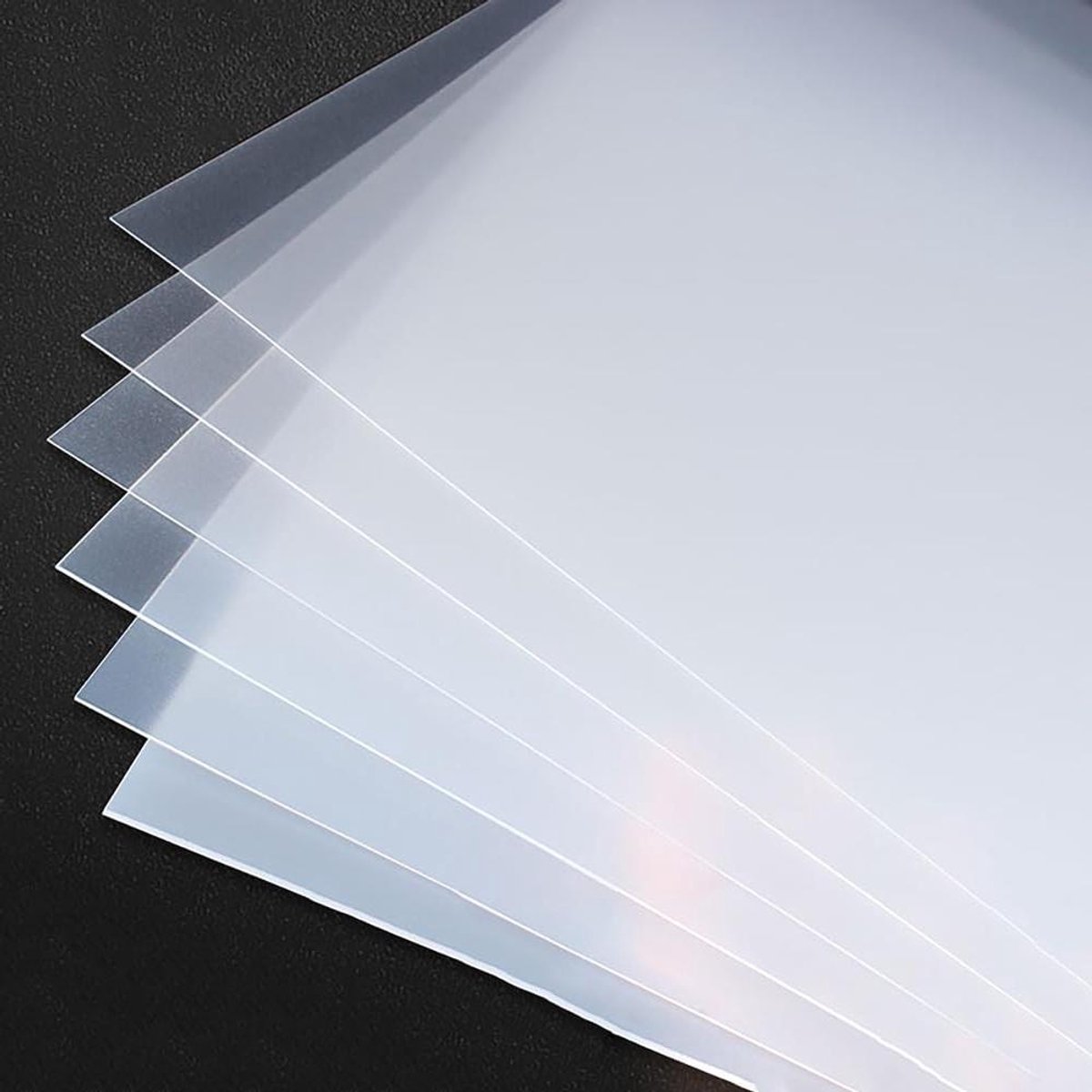 PP Platen - Plastic Vellen - Knutselen en Hobby - Mat en Flexibel - 1 mm 250x300 mm - Semi-transparant