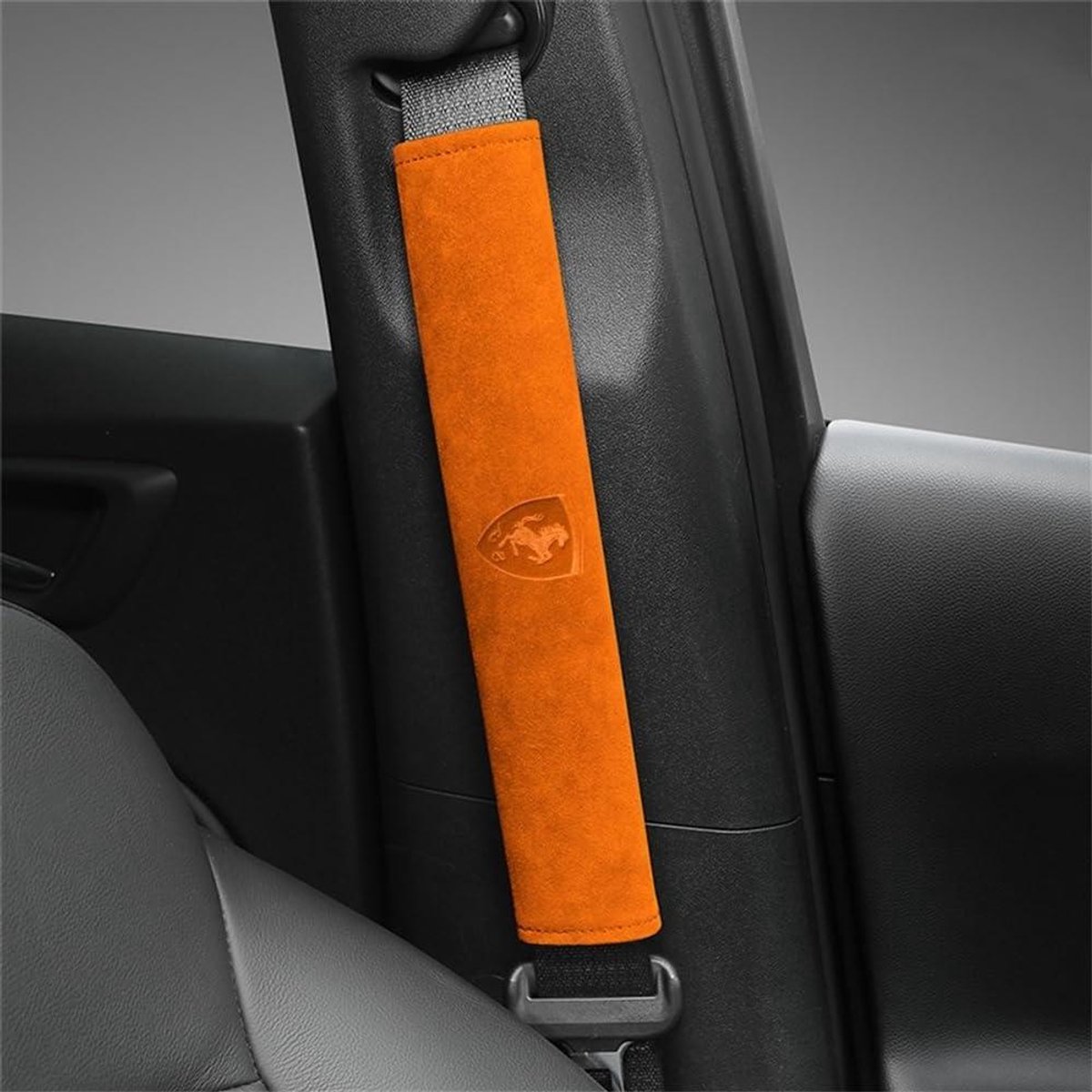 Gordelbeschermers - Schouderkussens - Comfortabel Rijden - Huidvriendelijk Materiaal - 2 Stuks - Oranje